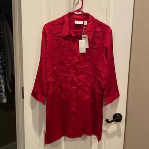 Chico Ruby red size small Chico, silky blouse